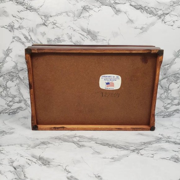 Jewelry Box Solid Wood Made In USA Vintage - Picture 9 of 11
